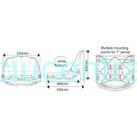 Sulenkiama sėdynė be paminkštinimų FISHERMAN